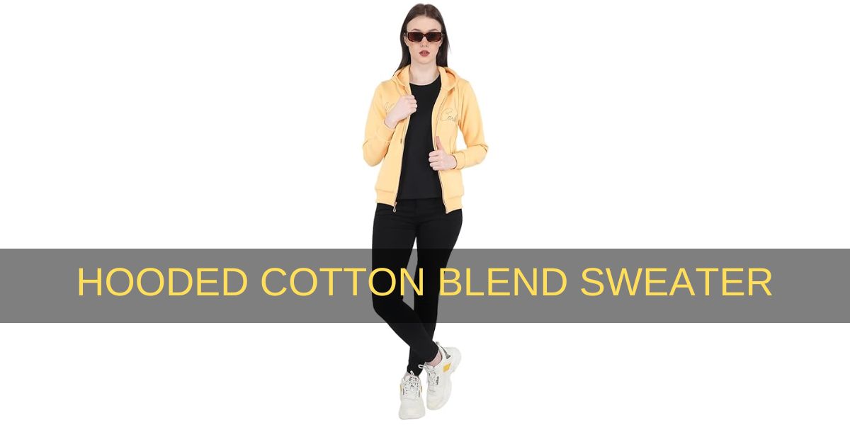 Hooded Cotton Blend Sweater