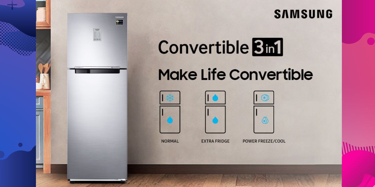 Samsung 236L 3 Star Convertible 3-In-1 Digital Inverter Refrigerator