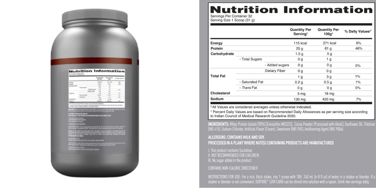 Isopure Low Carb Whey Protein Isolate